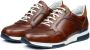 Van Lier Positano leren sneakers bruin cognac - Thumbnail 2