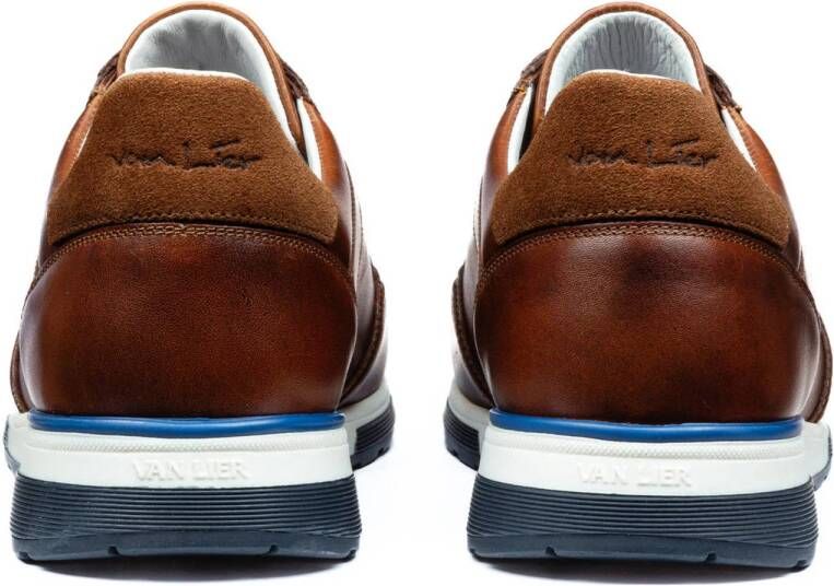 Van Lier Positano leren sneakers bruin cognac