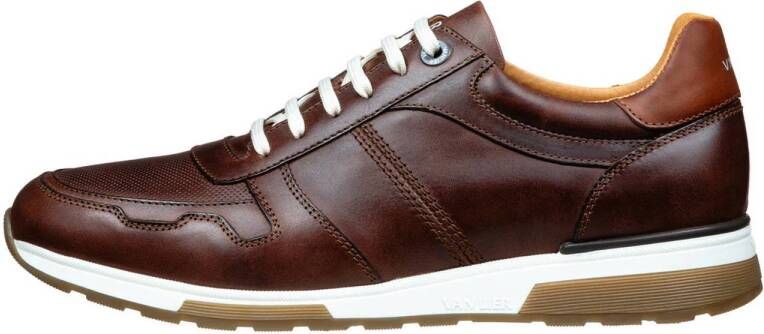 Van Lier Positano leren sneakers cognac