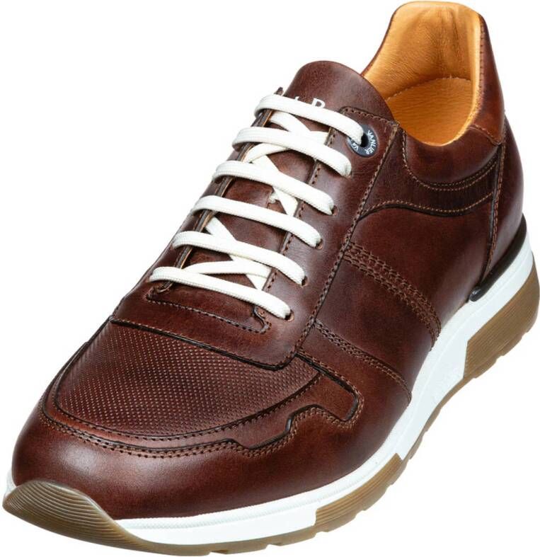 Van Lier Positano leren sneakers cognac