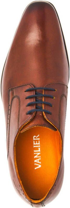 Van Lier Rhodes leren veterschoenen cognac