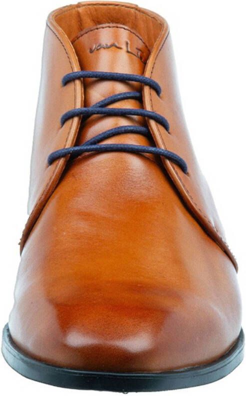 Van Lier Riva leren veterschoenen cognac