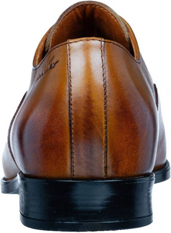 Van Lier Riva leren veterschoenen cognac