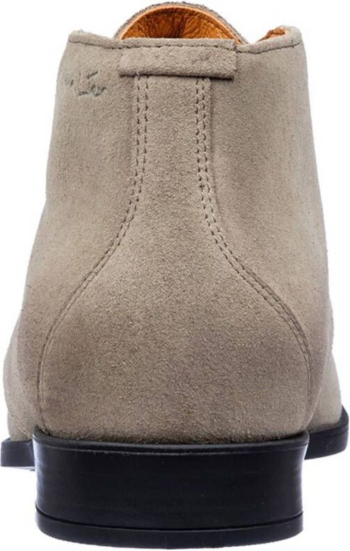 Van Lier Riva suède veterschoenen taupe