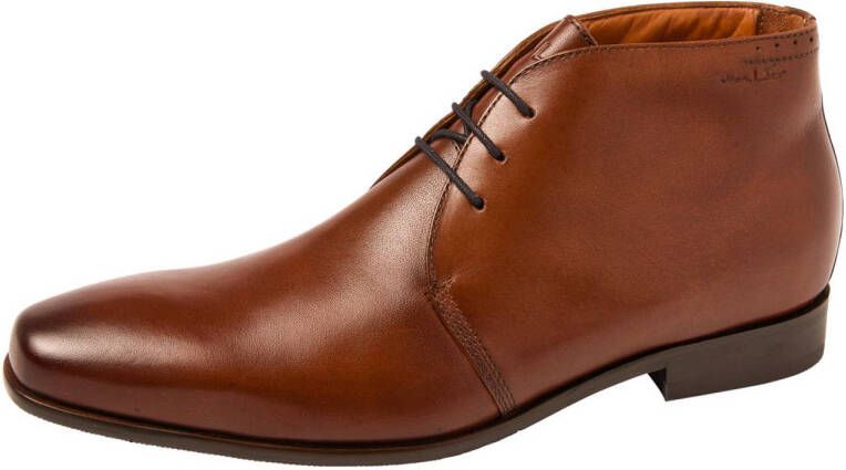 Van Lier Santorini leren veterschoenen cognac