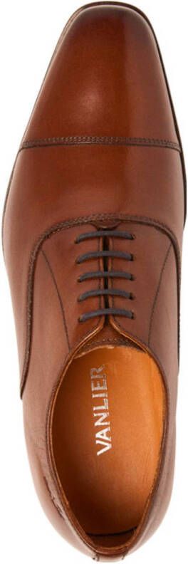 Van Lier Santorini leren veterschoenen cognac