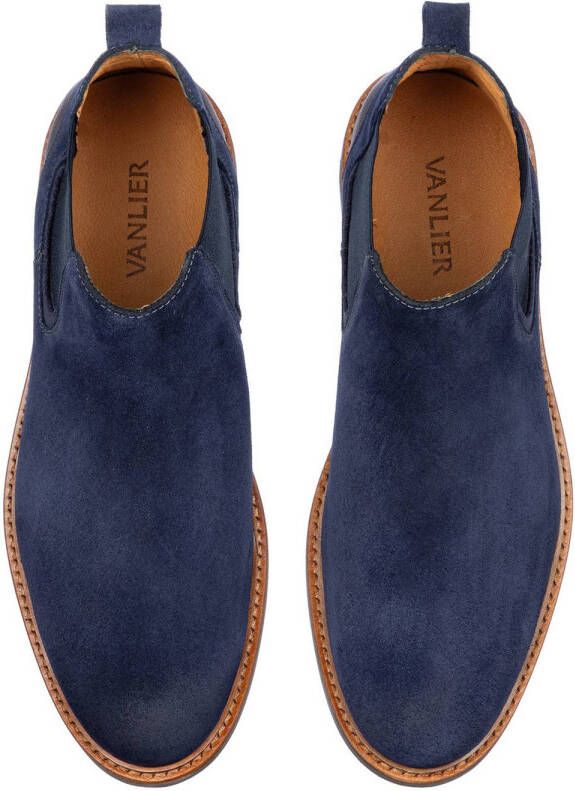 Van Lier suède chelsea boots blauw