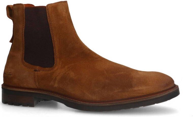 Van Lier suède chelsea boots cognac