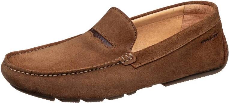 Van Lier suède mocassins cognac