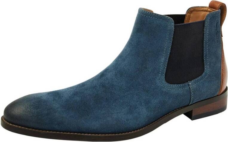 Van Lier Vienna suède chelsea boots blauw