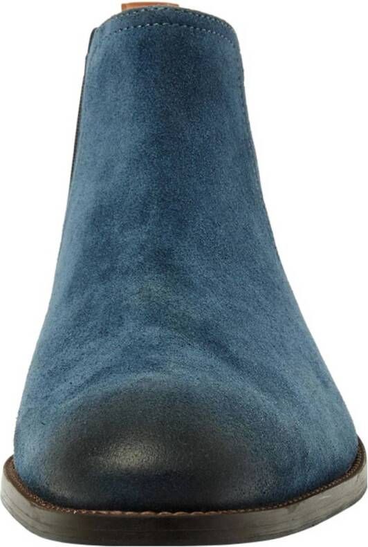 Van Lier Vienna suède chelsea boots blauw