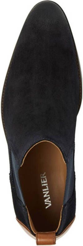 Van Lier Vienna suède chelsea boots donkerblauw