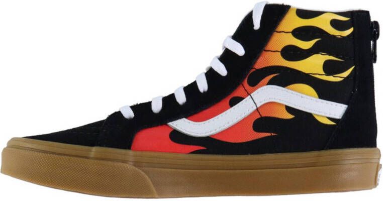 VANS SK8-Hi Zip sneakers zwart rood oranje