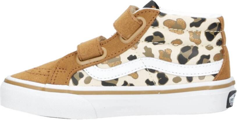 VANS SK8-Mid Reissue Leopard Glitter sneakers camel ecru bruin