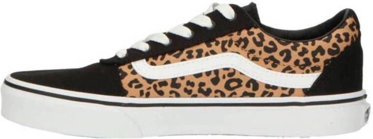 VANS Ward Cheetah sneakers zwart camel