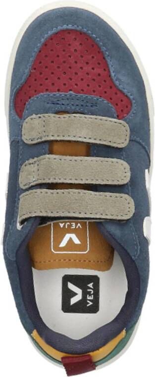 Veja SMALL V-10 leren sneakers donkerblauw multi