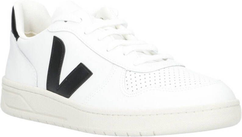 Veja V-10 leren sneakers wit zwart