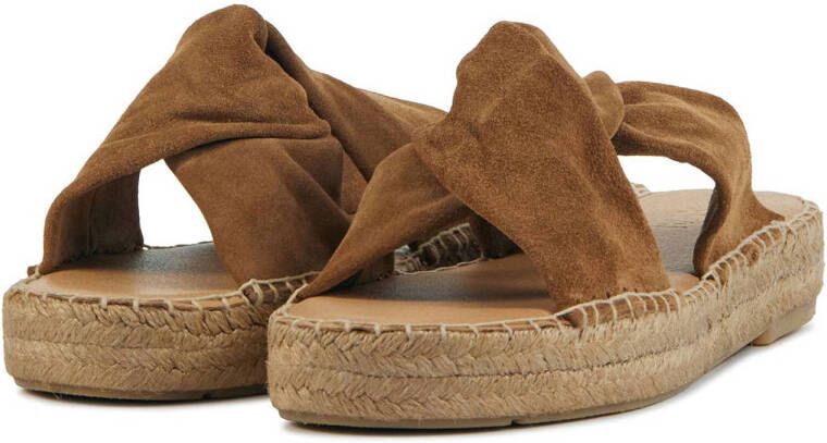 Via Vai suede slippers cognac