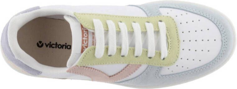 Victoria 1258214 leren sneakers wit pastel