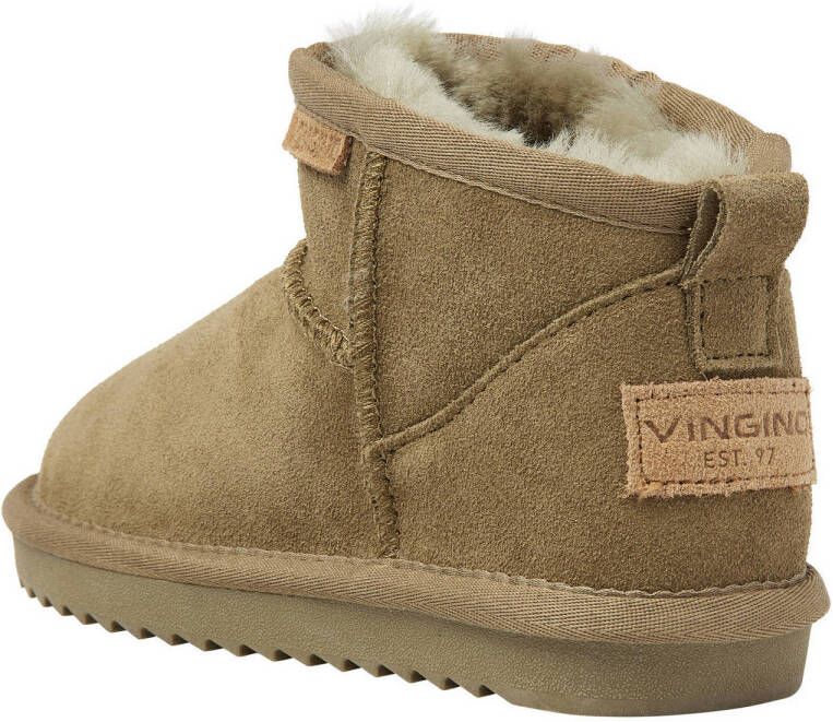 Vingino Ashley Low suède enkelboots olijfgroen