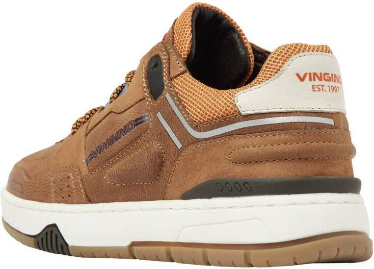 Vingino Brad Low leren sneakers cognac