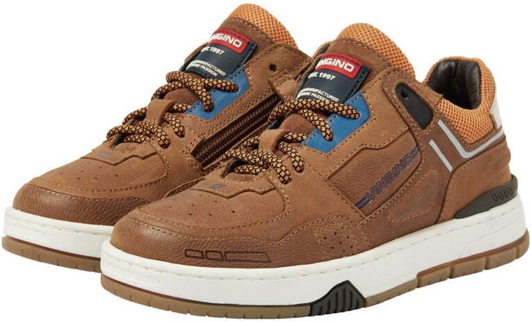 Vingino Brad Low leren sneakers cognac