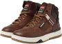 Vingino Brad Mid Sneakers Leren Sneaker Jongens Bruin - Thumbnail 3