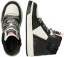 Vingino Duncan Mid Sneakers Leren Sneaker Jongens Zwart - Thumbnail 3