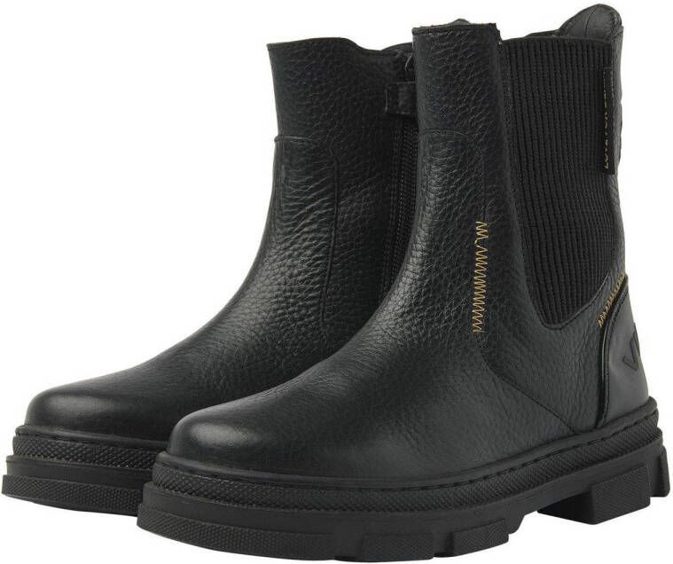 Vingino Jodie leren chelsea boots zwart