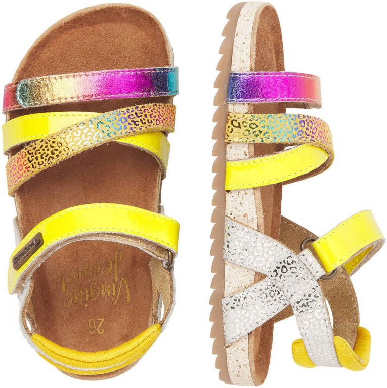 Vingino leren sandalen geel multi