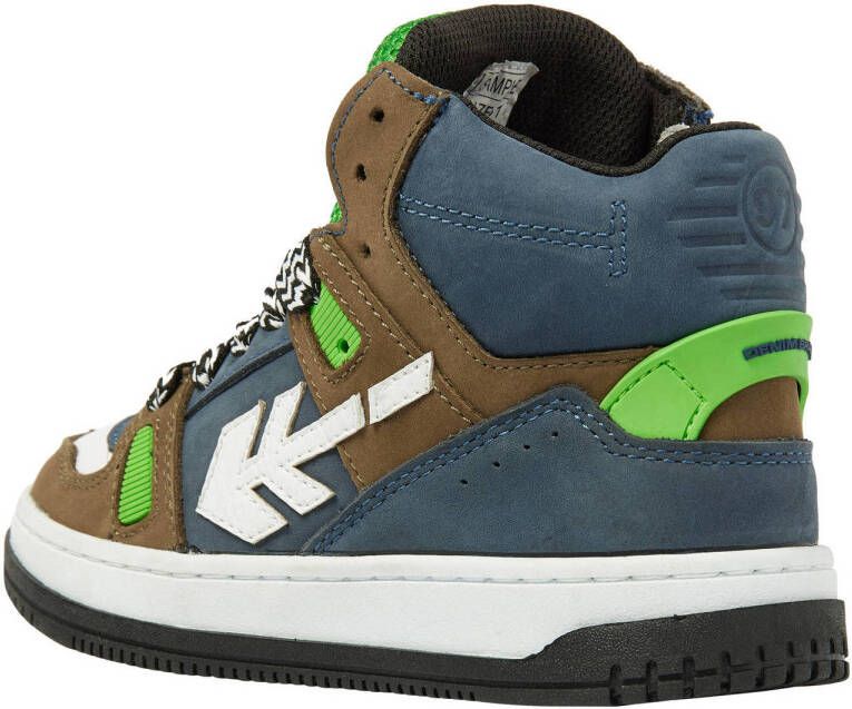 Vingino leren sneakers groen blauw