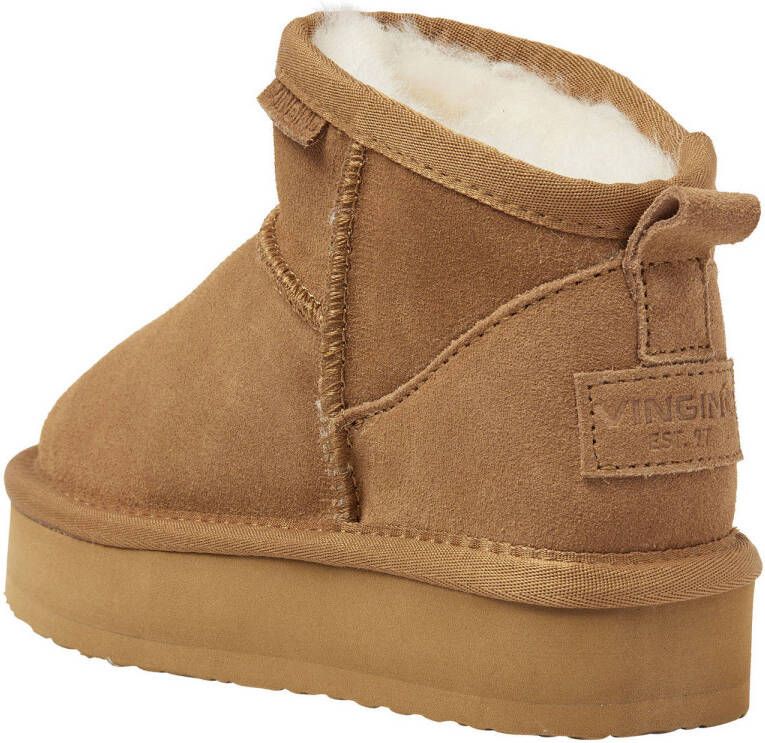 Vingino Sofia Low suède enkelboots cognac