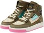 Vingino Suze Mid leren sneakers groen - Thumbnail 2