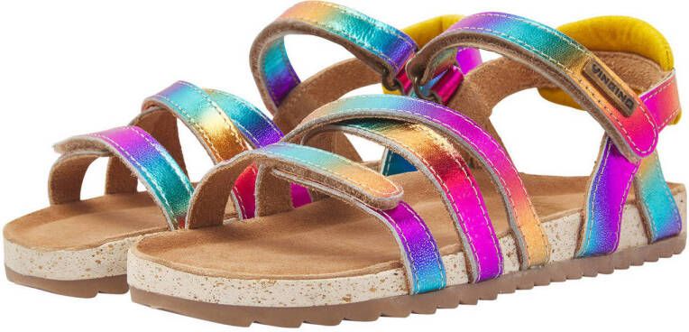 Vingino Vienna leren sandalen roze multi