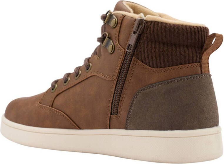 Vty gevoerde sneakers cognac