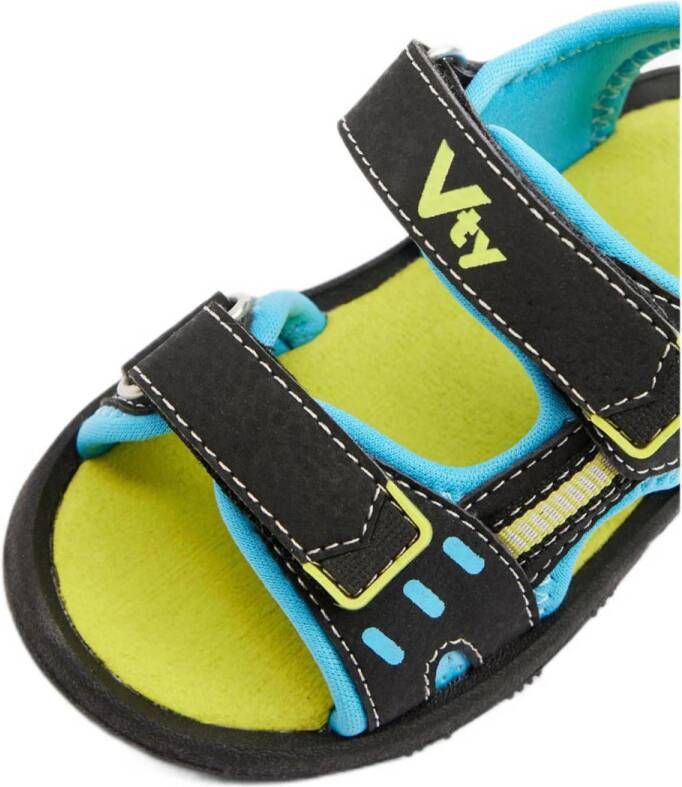 Vty sandalen zwart blauw