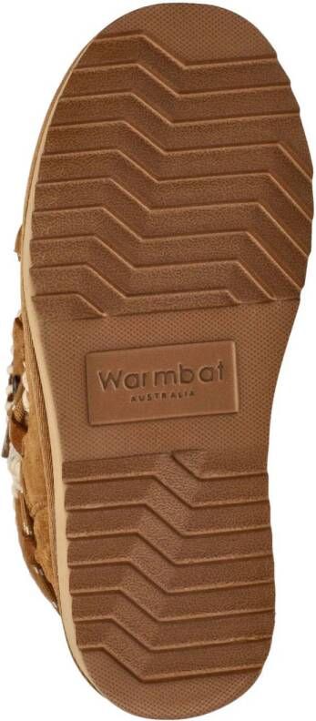 Warmbat Australia Waturra gevoerde suède enkelboots cognac