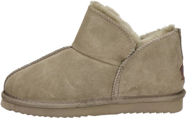 Warmbat Australia Willow suède pantoffels mosgroen