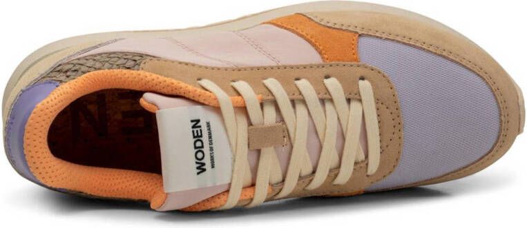 Woden Ronja suède sneakers lichtroze