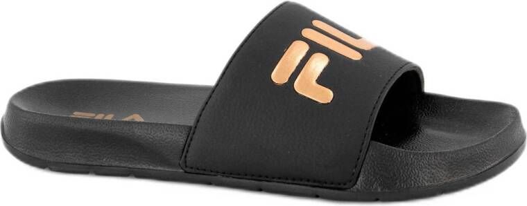 Fila badslippers zwart goud