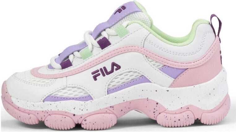 Fila Strada Dreamster sneakers wit lichtroze lila Imitatieleer 30