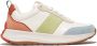 FitFlop TM F-Mode Flow leren sneakers wit zalm groen - Thumbnail 1