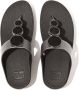 FitFlop TM Halo Bead-Circle Metallic Toe-Post leren teenslippers zwart - Thumbnail 1