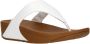 FitFlop Lulu Leather Toepost slippers voor Vrouwen Wit - Thumbnail 2