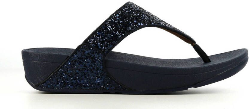 FitFlop TM Lulu Toe Glitter teenslippers blauw