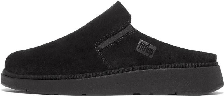 FitFlop TM suède pantoffels zwart