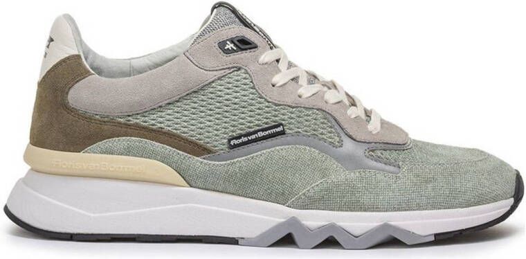 FLORIS VAN BOMMEL Lage Sneakers Heren Sfm-10136 De Zager Maat: 47 Materiaal: Suède Kleur: Groen