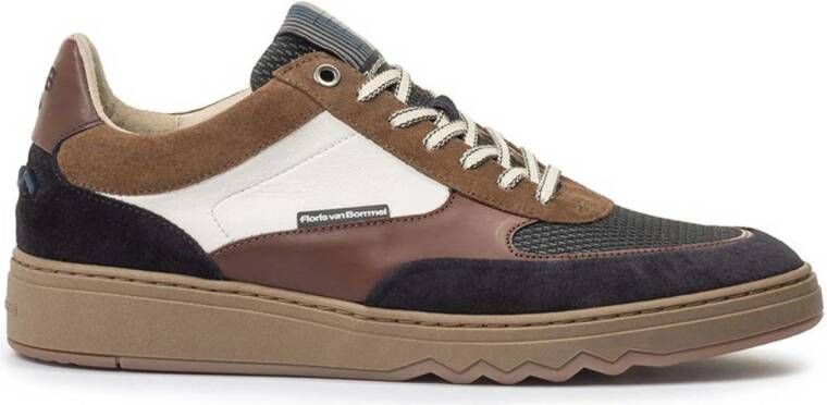 FLORIS VAN BOMMEL Lage Sneakers Heren Sfm-10143 Kupster Maat: 42 Materiaal: Leer Kleur: Cognac