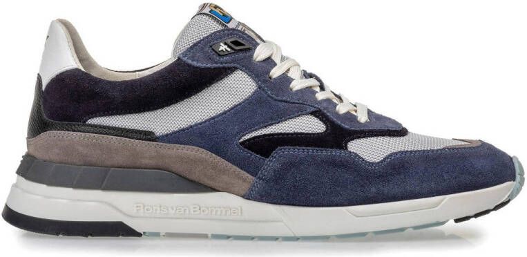 Floris van Bommel De Runner 02.01 suède sneakers blauw