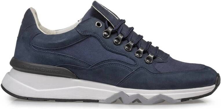 Floris van Bommel De Zager 01.07 nubuck sneakers blauw